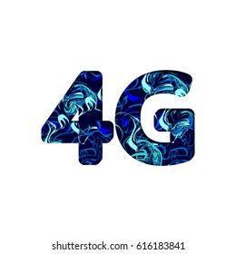 4g icon, logo design template, vector illustration