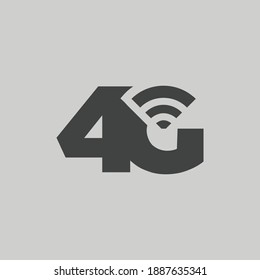 4G icon stylized vector illustration