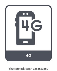4g icon vector on white background, 4g trendy filled icons from Mobile app collection, 4g simple element illustration