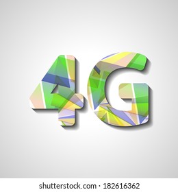 4G latest wireless communication, abstract symbol