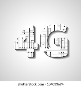 4G latest wireless communication, abstract symbol