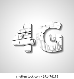 4G latest wireless communication, abstract symbol