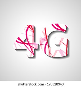4G latest wireless communication, abstract symbol