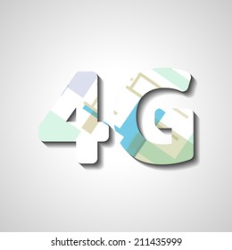 4G latest wireless communication, abstract symbol