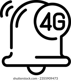 4g line icon illustration vector