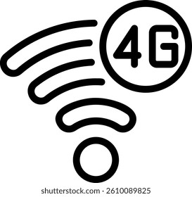 4g line icon illustration vector