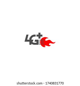 4G LTE logo icon illustration