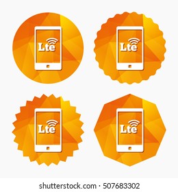 4G LTE sign. Long-Term evolution symbol.