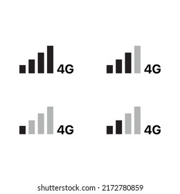 4G mobile simcard networkin icon pack