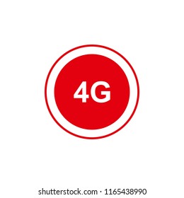 4G network filled vector icon. Modern simple isolated design