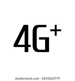 ícone de rede 4G. ilustração vetorial da rede 4G+. Ícone de rede de sinal 4G