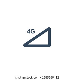 4G Network line icon for web and mobile