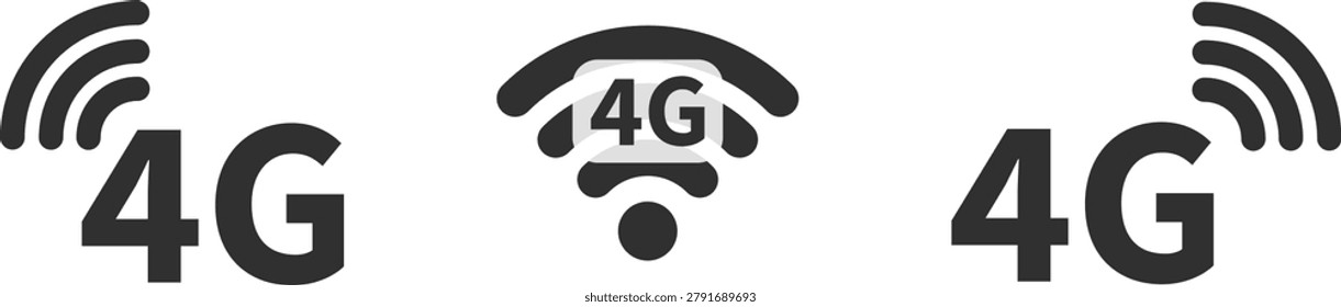 4G network sign icon vector illustration design