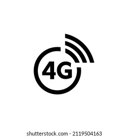 4G network simple flat icon vector illustration