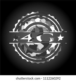 4G on grey camo texture