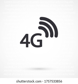 4G outline icon isolated on a beautiful background. 4G symbol for website design, mobile app, logo, user interface. Editable stroke. Vector 4G illustrator. EPS 10 4G