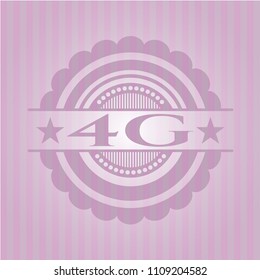 4G pink emblem. Vintage.
