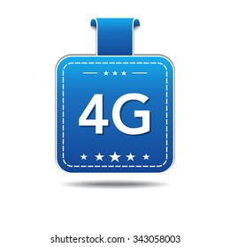 4g Sign Blue Vector Icon Design