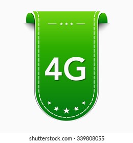 4g Sign Green Vector Icon Design