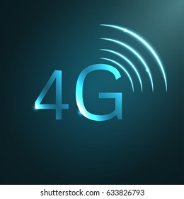 4G sign icon. Vector.
