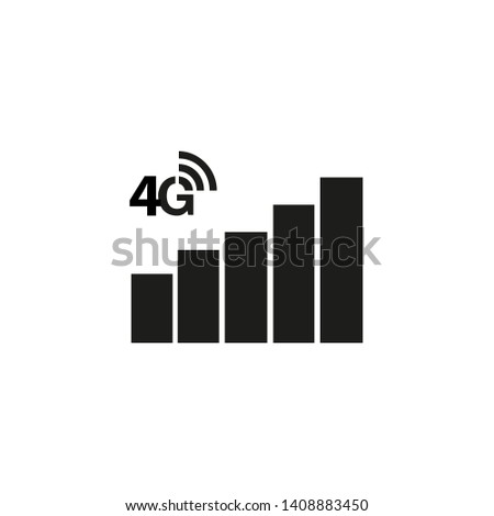 4G signal network connection smartphone.