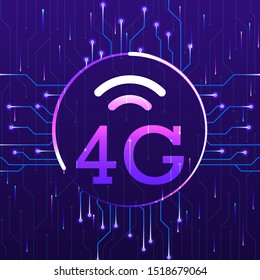 4g, signal new technology vector icon. New mobile technology concept vector illustration.  