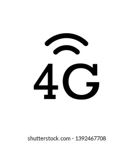 4g, signal vector icon. Simple element illustration from UI concept.  Mobile concept vector illustration. 4g, signal vector icon