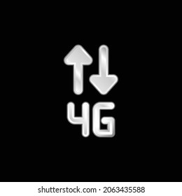 Icono metálico plateado de 4 g