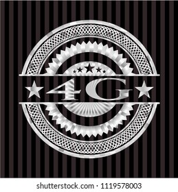 4G silvery emblem or badge