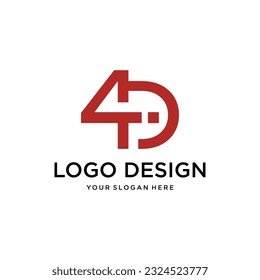 Vektor für das Design des kreativen Logos mit 4 Buchstaben