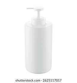 4K 3D render mock up of Shampoo bottle. Transparent background. Separate object (cap, upper, lower body)