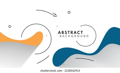 4K Abstract background, Colorful template banner with gradient color. Design with liquid shape. Blue and orange wavy design