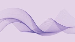 4K Abstract Line Gradient Design. Purple Wavy Line Desgin EPS 10 Vector Illustration. Gradient Mesh Design With Light Purple Background. HD Wallpaper 