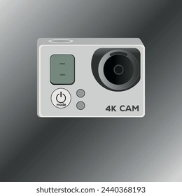4k Action Cam, Spots Cam, Wide Cam Vector Design