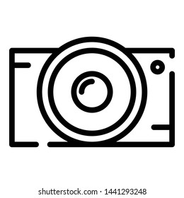 4k action camera icon. Outline 4k action camera vector icon for web design isolated on white background