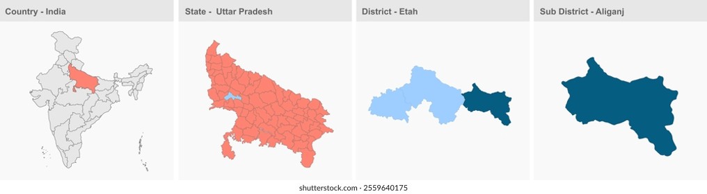 4k Aliganj map, Etah District, Uttar Pradesh State, Republic of India, Government of  Uttar Pradesh, Indian territory, Eastern India, politics, village, tourism