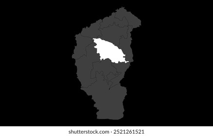 4k mapa de Bhabua, distrito de Kaimur, estado de Bihar, República de la India, gobierno de Bihar, territorio indio, India oriental, política, aldea, turismo
