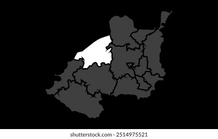 4k Buxar Karte, Buxar Bezirk, Bihar Staat, Republik Indien, Regierung von Bihar, indisches Territorium, Ostindien, Politik, Dorf, Tourismus