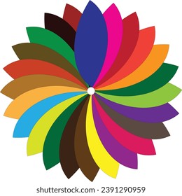 4k colourful flower icon design