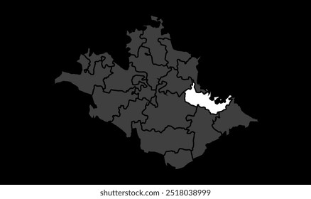 4k Dandari map, Begusarai District, Bihar State, Republic of India, Government of Bihar, Indian territory, Eastern India, politics, village, tourism