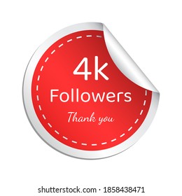 4K followers thank you post Sticker.