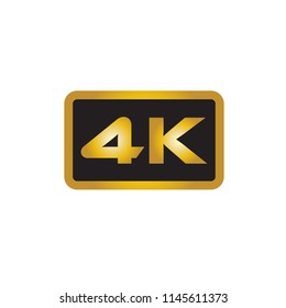 4k Golden Resolution Icon Stock Vector (Royalty Free) 1145611373 ...