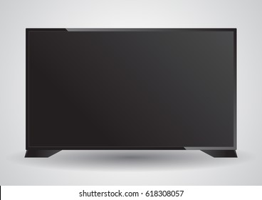 4K HD LCD LED TV Panel modern design display vector