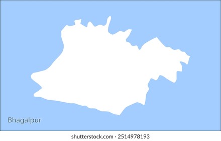 4k High reg of Bhagalpur map, Bhagalpur District, Bihar State, Republic of India, Government of Bihar, Indian territory, Eastern India, politics, village, tourism