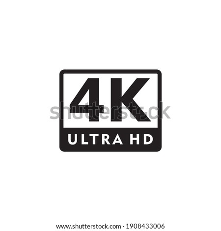 4k icon symbol sign vector