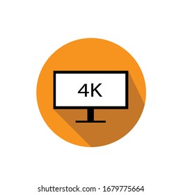 Icono 4K - Ilustración vectorial.