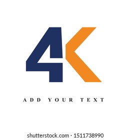 4k letter Logo design & illustration vector art