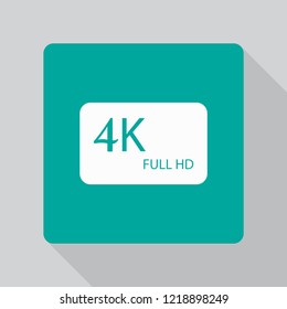 4k monitor icon vector