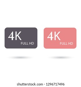 4k monitor icon vector