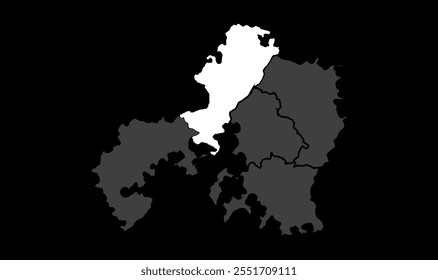 4k Moth map, Jhansi District, Uttar Pradesh State, Republic of India, Government of  Uttar Pradesh, Indian territory, Eastern India, politics, village, tourism